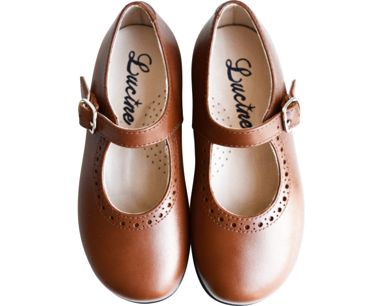 Chaussures à boucle pour fille entièrement doublées cuir