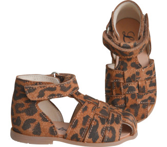 sandales souples pour bébés en cuir motifs léopard