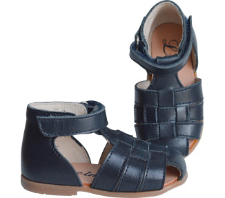 Sandales pour bébés et enfants en cuir souple facile à mettre