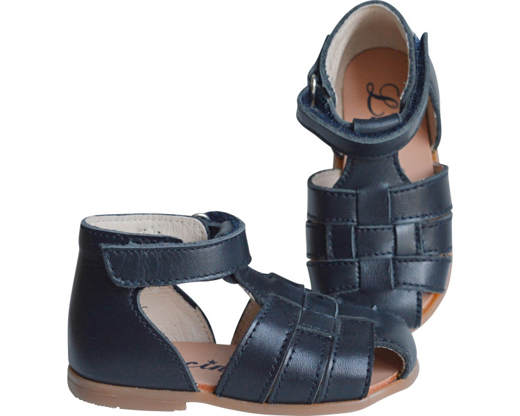 Sandales pour bébés et enfants en cuir souple facile à mettre