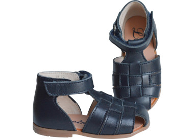 Sandales pour bébés et enfants en cuir souple facile à mettre