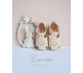 Clarence sandales SOUPLES-rose nude