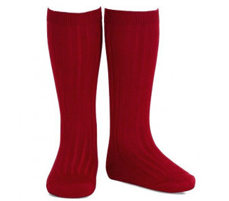 ROUGE CERISE- Chaussettes hautes