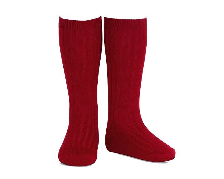 ROUGE CERISE- Chaussettes hautes