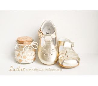 Chaussures Salomés SOUPLES Azylis perfo OR