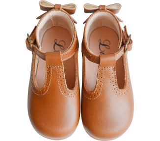 Chaussures ouvertes en cuir souple avec bon maintien pour bébés filles