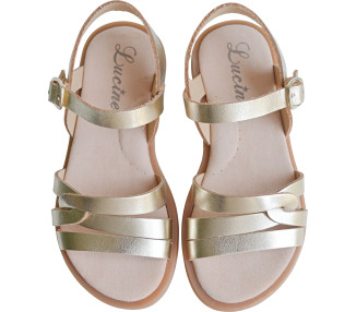 Sandales en cuir souple et confortable pour enfants filles et femmes