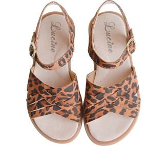 Sandales en cuir souple pour enfants filles et femmes confortables