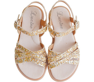 sandales été pour fille en cuir à paillettes