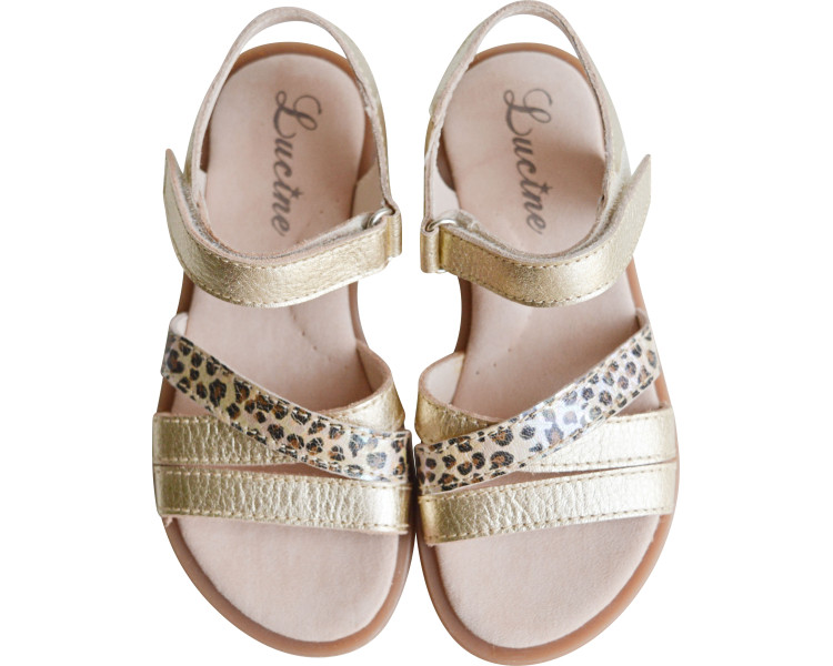 Nu-pieds SCRATCH Adèle - Or et léopard