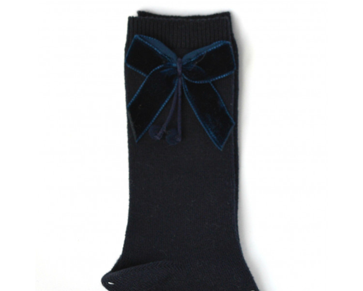 MARINE - Chaussettes hautes à NOEUDS MARINE - Chaussettes hautes à NOEUDS