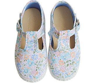 Sandales souples en cotton bio pour enfant et bébé fille pour l'été. pour les 1ers pas et la marche