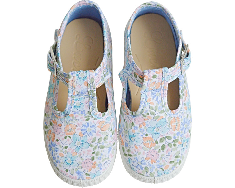 Sandales souples en cotton bio pour enfant et bébé fille pour l'été. pour les 1ers pas et la marche