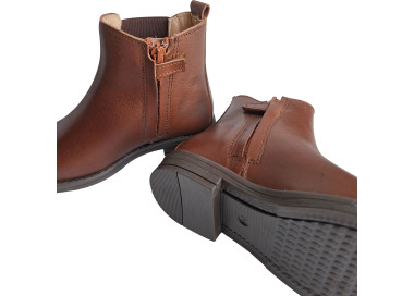 Boots en cuir doublées cuir souple idéales pour l'école