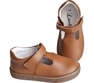 Chaussures souples en cuir confortable, faciles à mettre à scratch