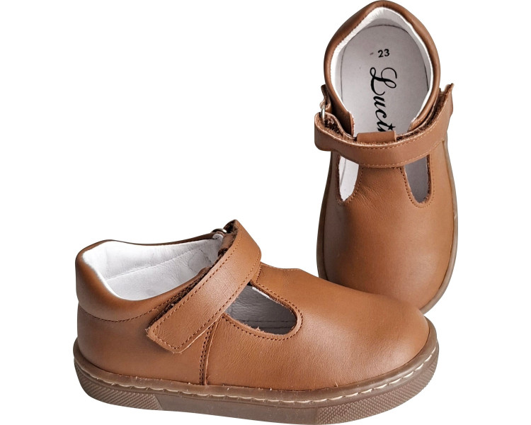 Chaussures souples en cuir confortable, faciles à mettre à scratch