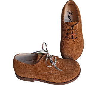 Derbies à lacets en nubuck résistantes pour l'école et les cérémonies pour enfants filles et garçons