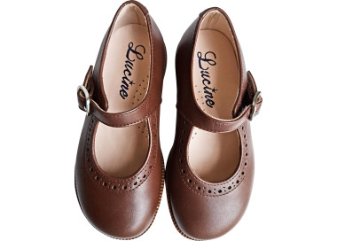 Chaussures babies à bride en cuir costauds pour l'école, l'autome, hiver, printemps et été pour enfants filles