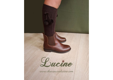 Boots bottines souples et confortables en cuir pour fille et garçon adaptées pour l'école et la crèche