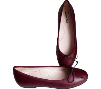 Ballerines en cuir doublées cuir pour femme de qualité, raffinées et élégantes