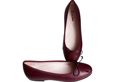 Ballerines en cuir doublées cuir pour femme de qualité, raffinées et élégantes