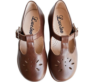 Chaussures pour enfants filles en cuir de qualité pour l'école, la crèche, les cérémonies