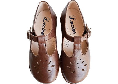 Chaussures pour enfants filles en cuir de qualité pour l'école, la crèche, les cérémonies