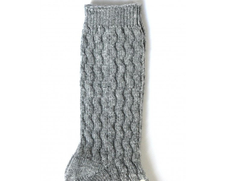 GRIS - Chaussettes hautes chaudes