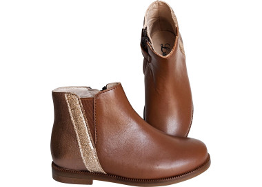 Bottines pour fille en cuir costauds qui tiennent bien