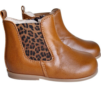 Bottines en cuir souples pour bébé fille confortables