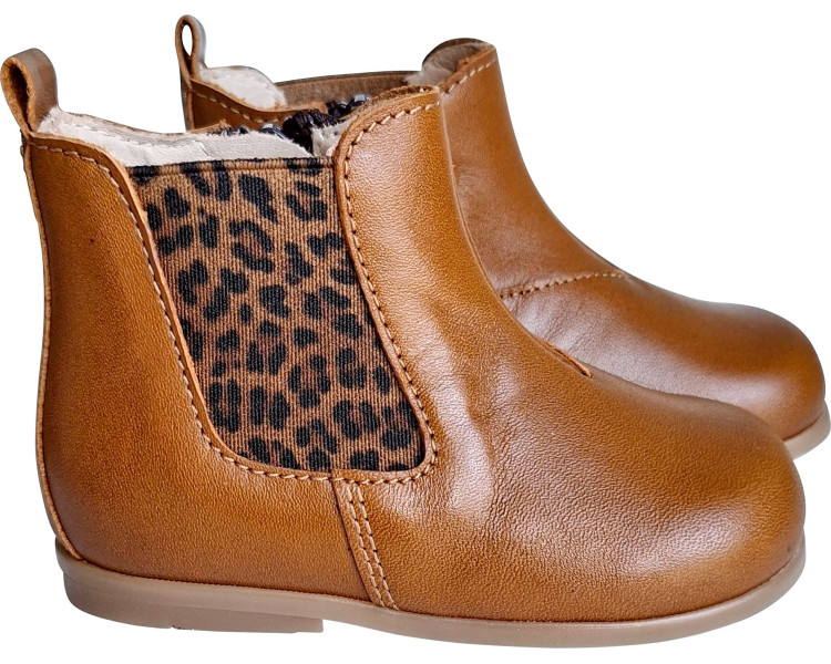 Bottines en cuir souples pour bébé fille confortables