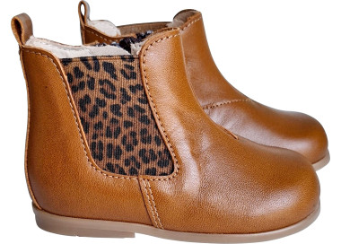 Bottines en cuir souples pour bébé fille confortables