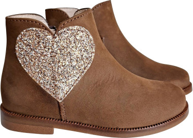 Bottines pour filles en cuir et nubuck résistant