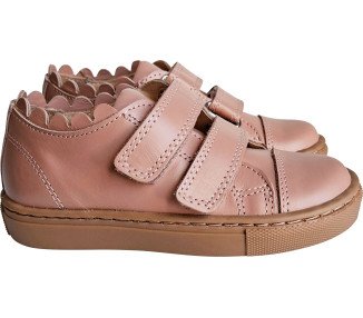 Chaussures souples fermées en cuir pour tous les jours et pour l'école , pratiques et confortables pour enfant fille