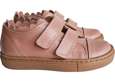 Chaussures souples fermées en cuir pour tous les jours et pour l'école , pratiques et confortables pour enfant fille