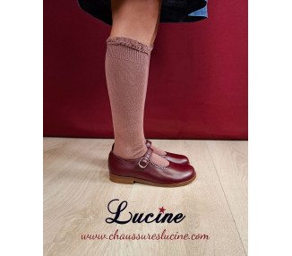 chaussures en cuir pour enfants fille pour l'école, faciles à mettre et habillées pour les cérémonies ou les évènements chics