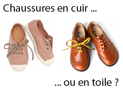 Quels sont les avantages des chaussures en cuir et en toile pour enfants ?